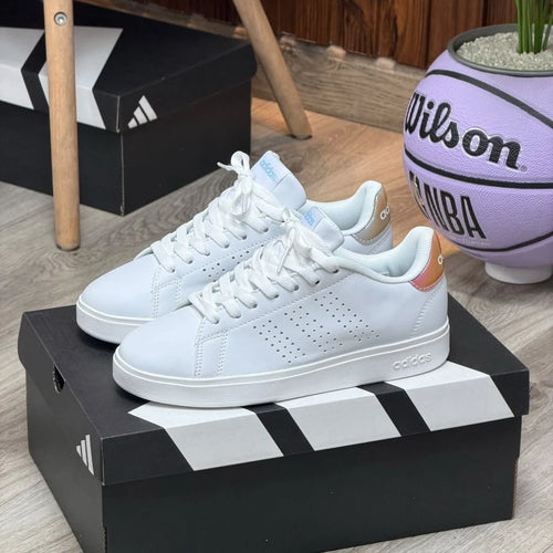 Adidas Advantage Base Hombre Blanco Talón Negro Suela Gum Tenis Casual – JH Sport Colombia