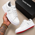 Hugo Boss Cupsole Hombre Blanco Suela Roja Logo HUGO – Tenis Casual Premium Colombia JH Sport