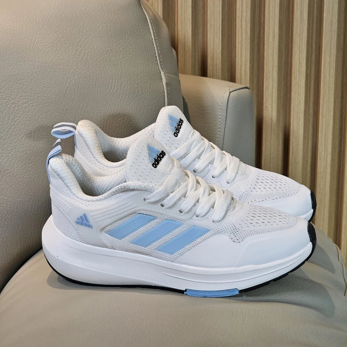 Adidas Bounce Mujer Blanco Azul Cielo – Tenis Deportivo Adidas Colombia JH Sport