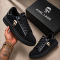 Karl Lagerfeld Kapri Ikonik Glitter Hombre Negro Pin Dorado Silueta Karl – Tenis Premium Colombia JH Sport