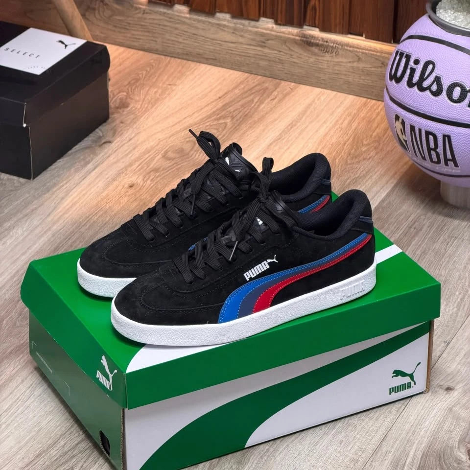 Puma Palermo Hombre Negro Rojo Logo Rojo Detalles Rojos Suela Plana – Tenis Premium Colombia JH Sport