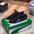 Puma Palermo Hombre Negro Rojo Logo Rojo Detalles Rojos Suela Plana – Tenis Premium Colombia JH Sport